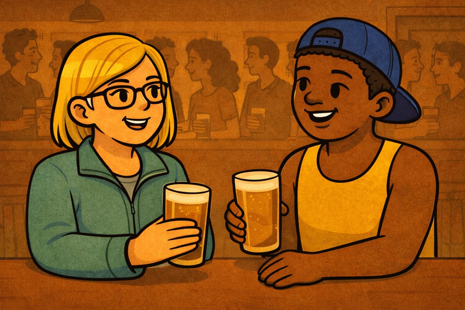 Brasileños charlando con un café en una padaria de São Paulo — small talk en portugués brasileño